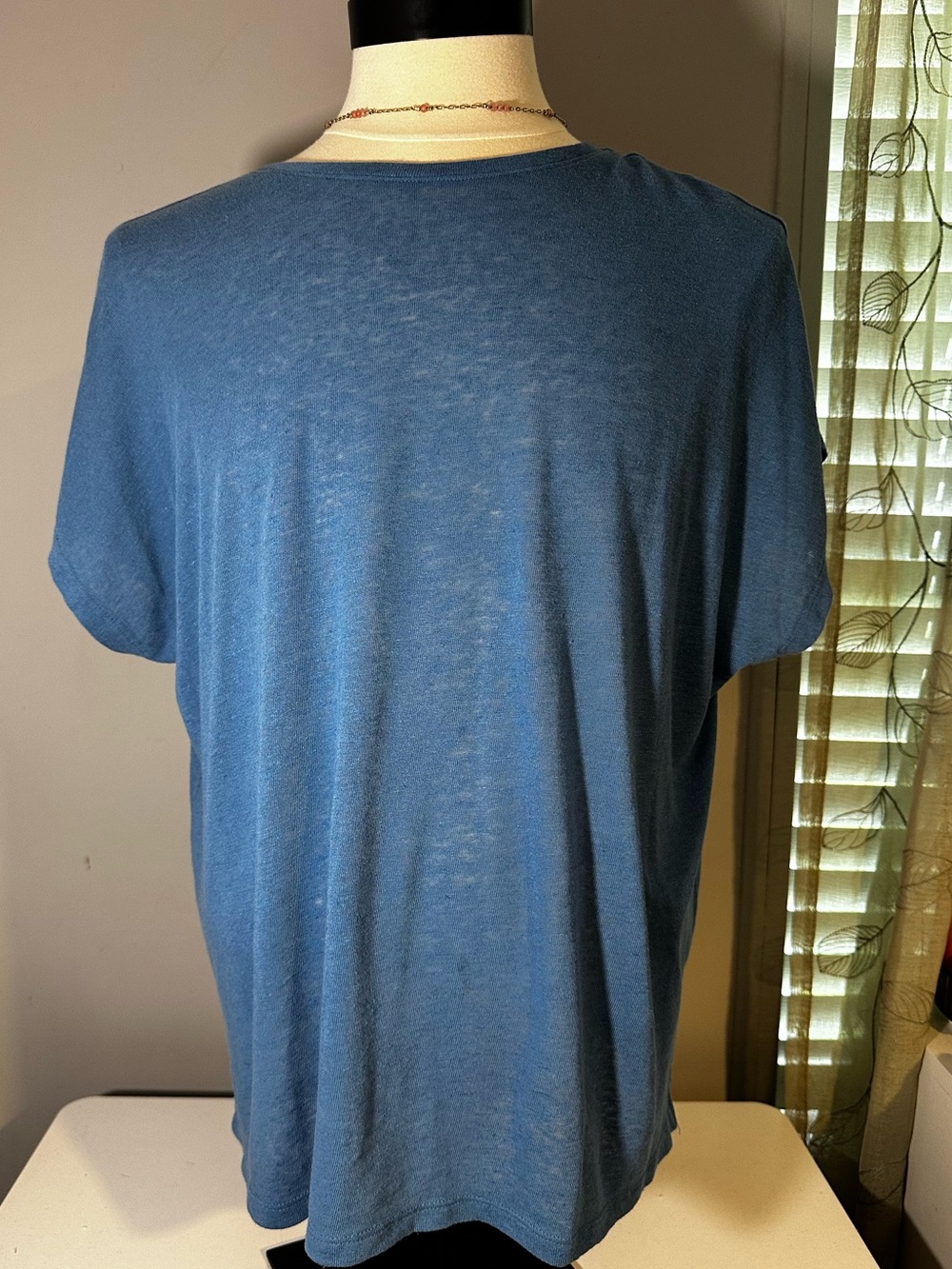 Banana Republic Linen-Blend Cap-Sleeve T-Shirt